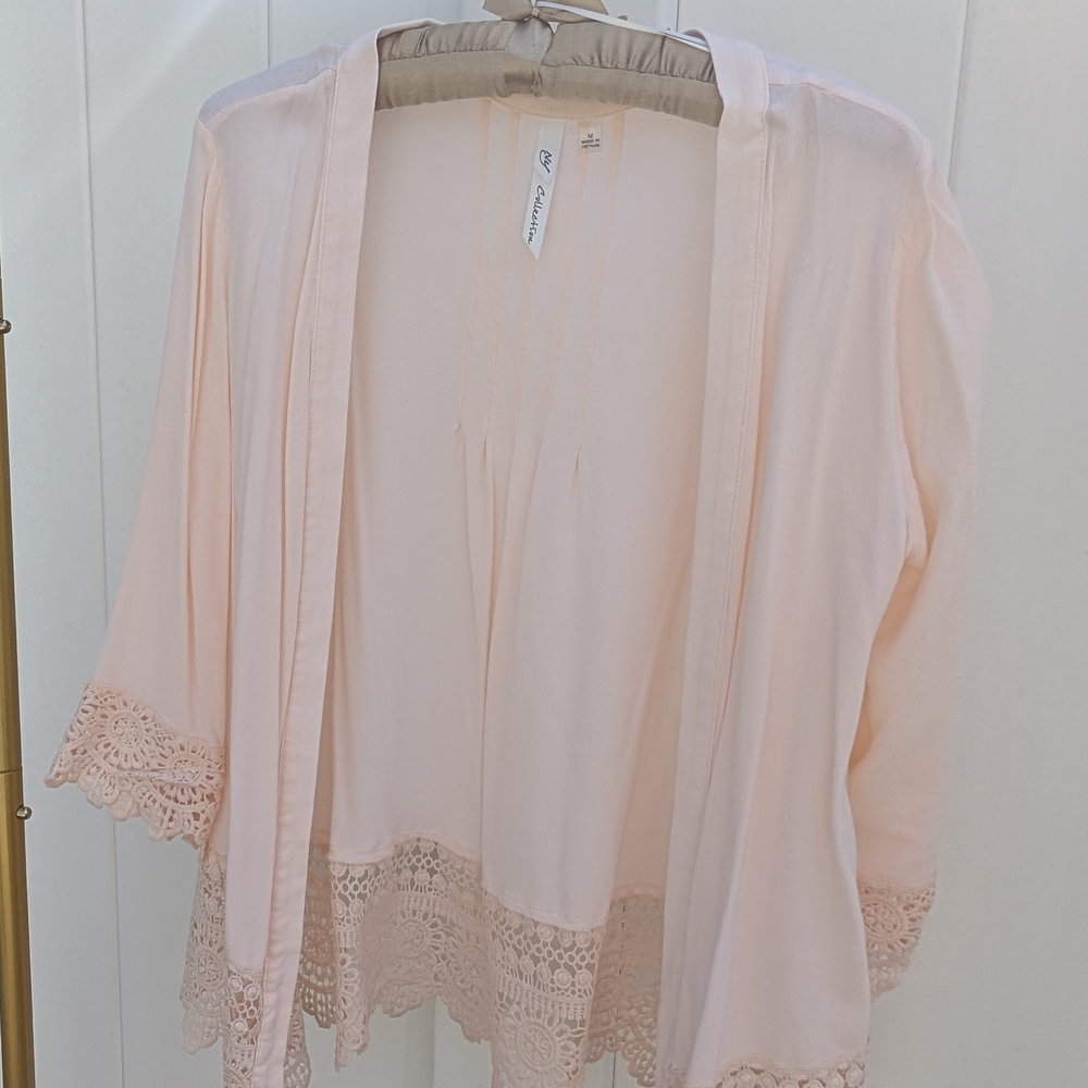 NY Collection Soft Pink Cardigan